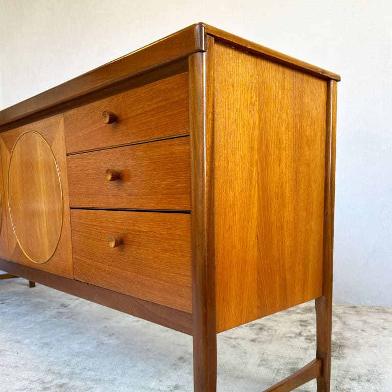 Mid Century Teak Nathan Circles Sideboard