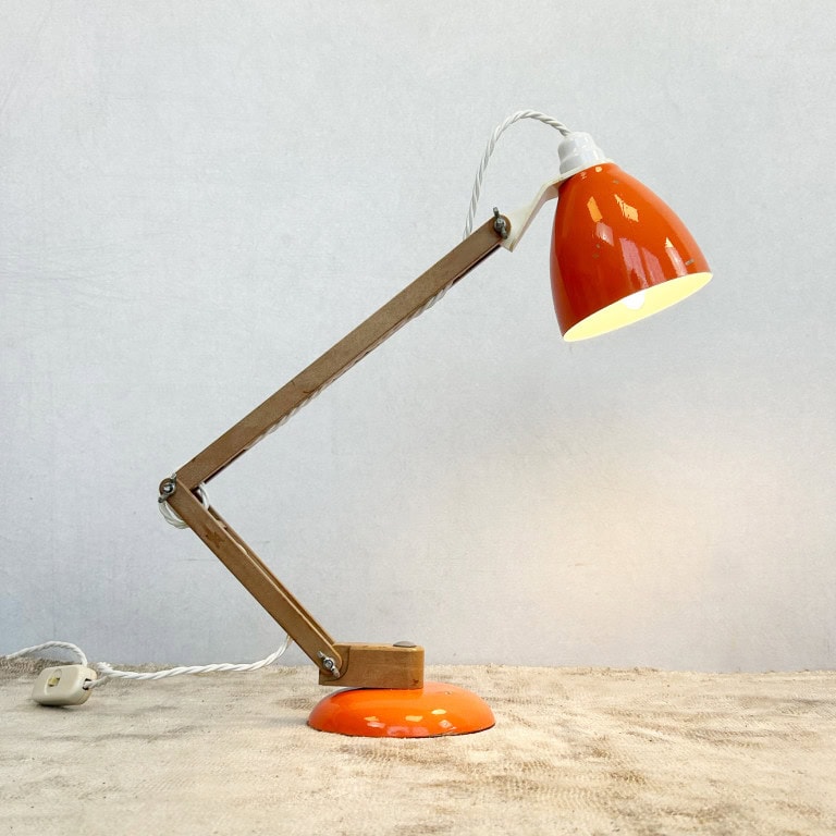 Terence Conran Orange Anglepoise Maclamp Desk Lamp for Habitat