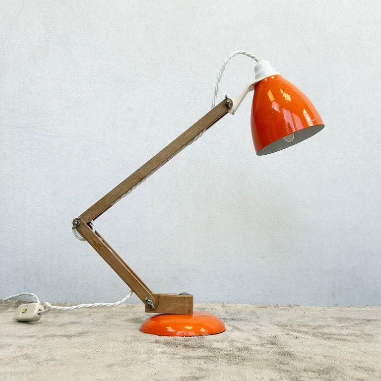 Terence Conran Orange Anglepoise Maclamp Desk Lamp for Habitat