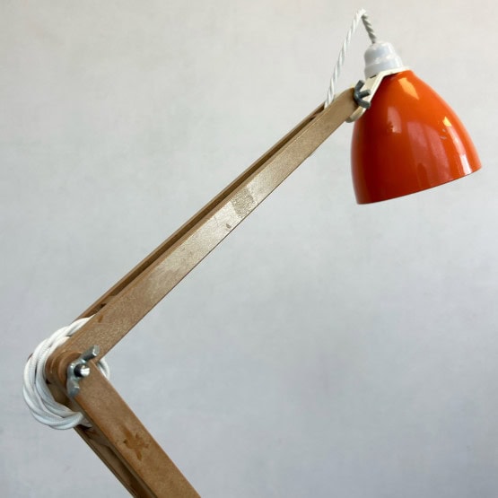 Terence Conran Orange Anglepoise Maclamp Desk Lamp for Habitat