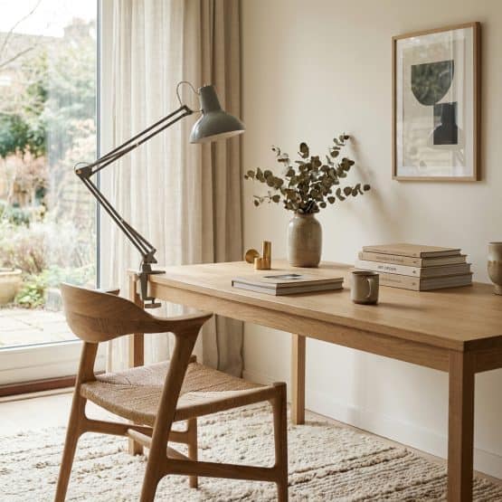 Vintage Mid Century Grey Architects Desk Lamp