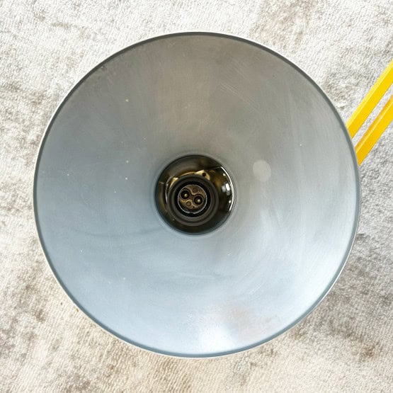 Vintage Yellow Architect Lamp by HCF Denmark