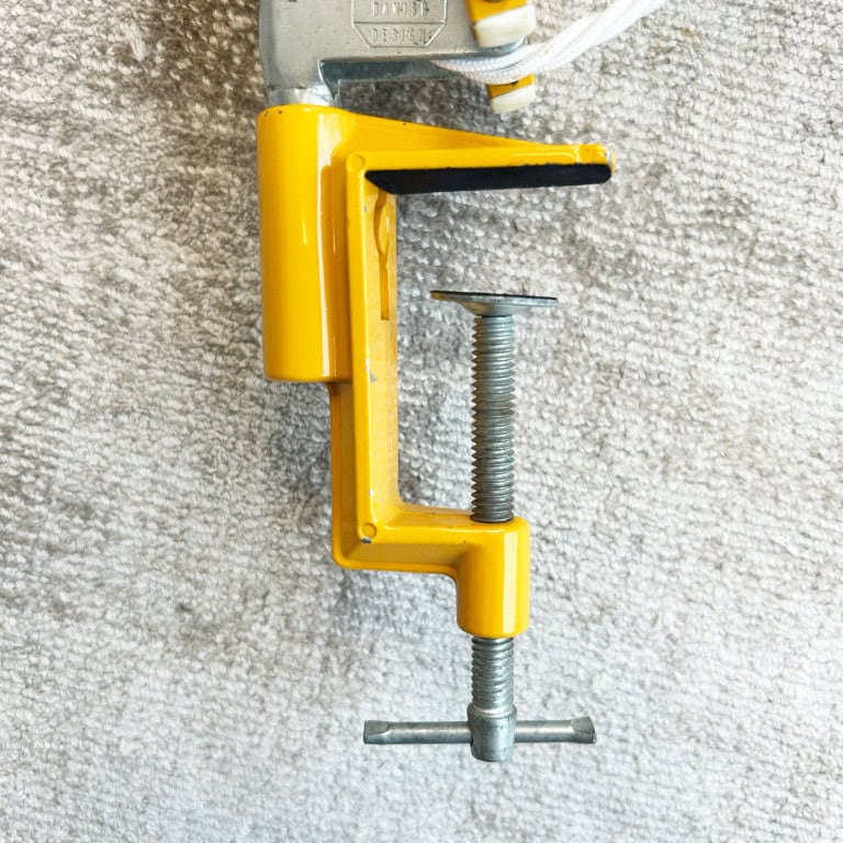 Vintage Yellow Architect Lamp by HCF Denmark