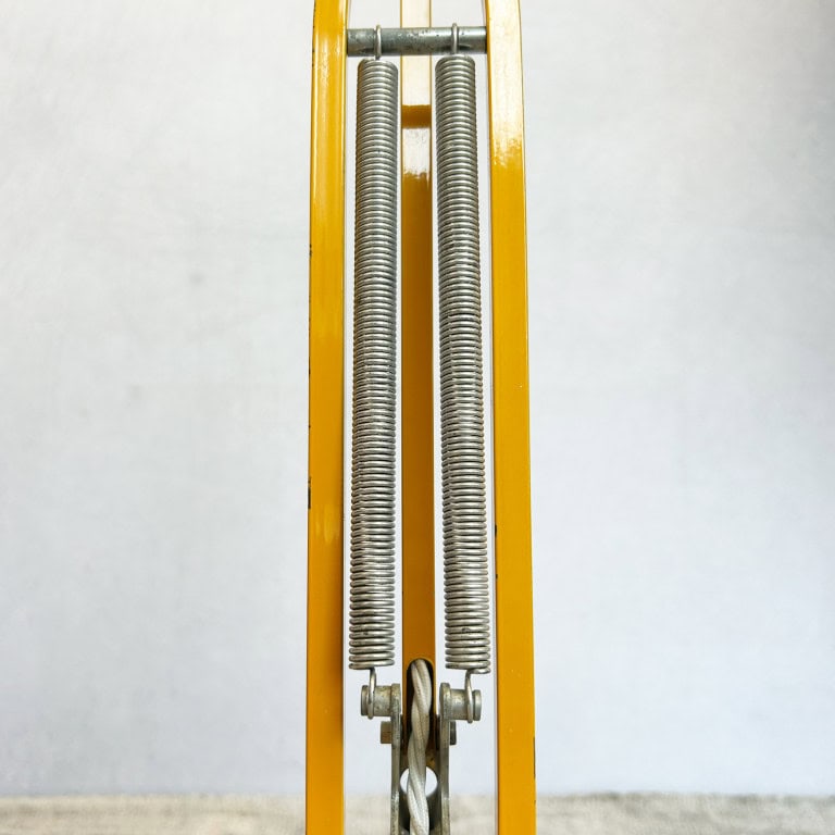 Vintage Yellow Architect Lamp by HCF Denmark