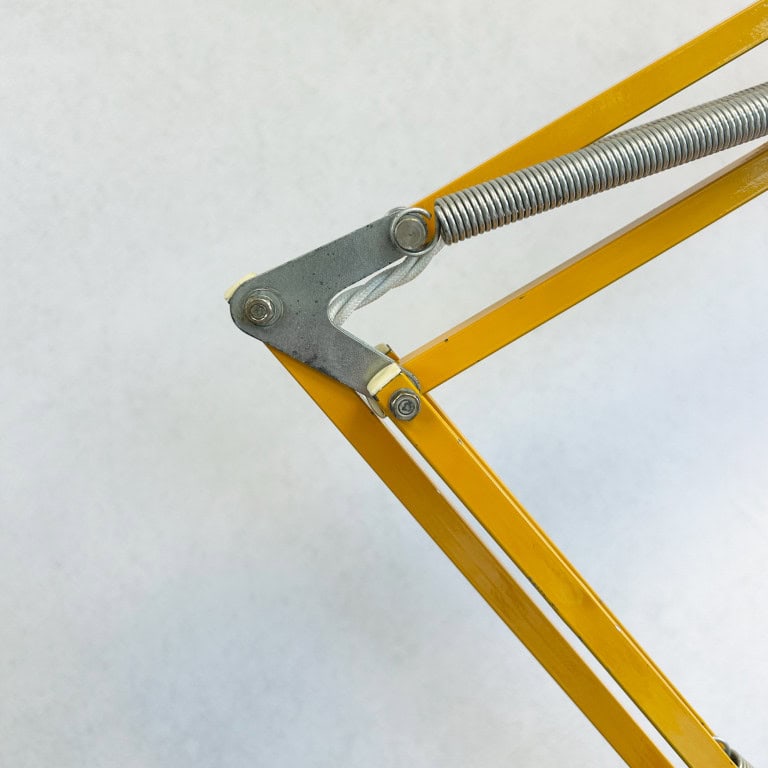 Vintage Yellow Architect Lamp by HCF Denmark