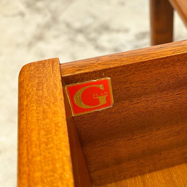 Mid Century Glass Topped G-plan Table