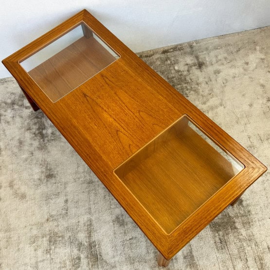 Mid Century Glass Topped G-plan Table