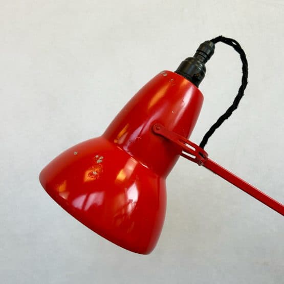 Vintage 1950s Red Herbert Terry & Sons 2 Step Anglepoise Lamp Model No. 1227
