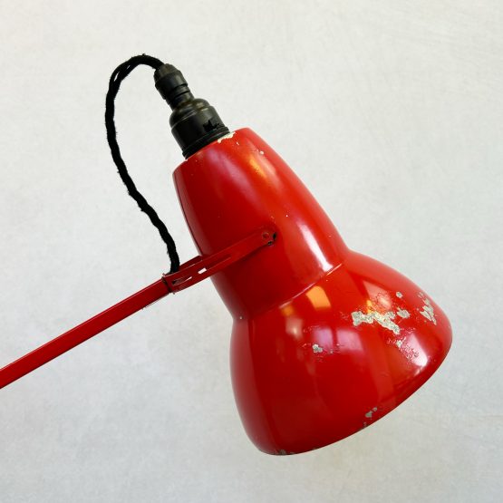 Vintage 1950s Red Herbert Terry & Sons 2 Step Anglepoise Lamp Model No. 1227