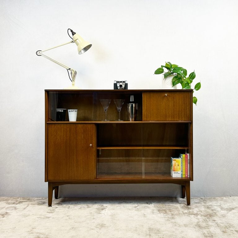 Mid Century Glazed Bookcase By Nathan Furniture