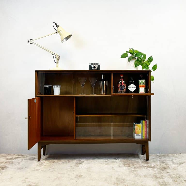 Mid Century Glazed Bookcase By Nathan Furniture