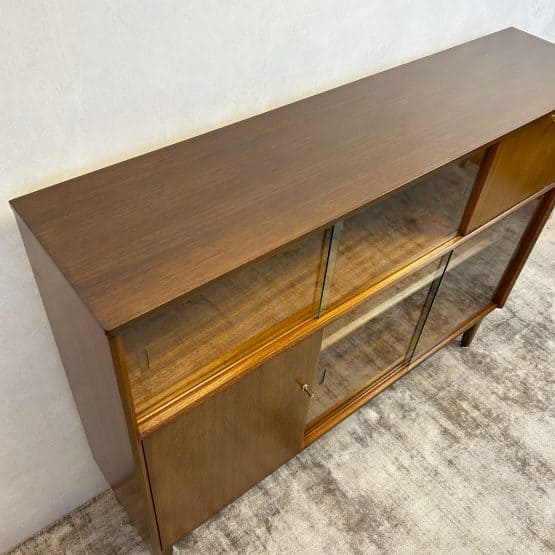 Mid Century Glazed Bookcase By Nathan Furniture