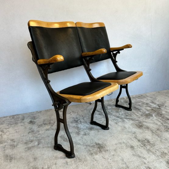 Pair of Vintage Cinema Seats Fully Restored