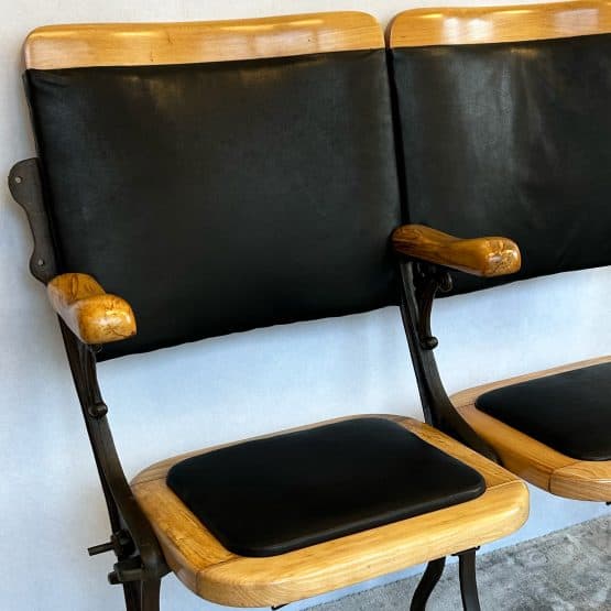 Pair of Vintage Cinema Seats Fully Restored