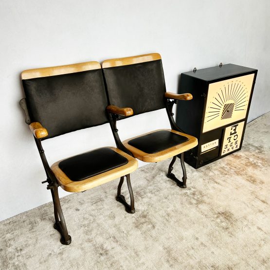 Pair of Vintage Cinema Seats Fully Restored