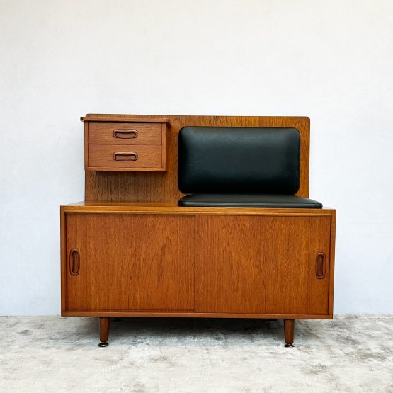 Mid Century Teak Telephone Table / Hall Seat, 1960s
