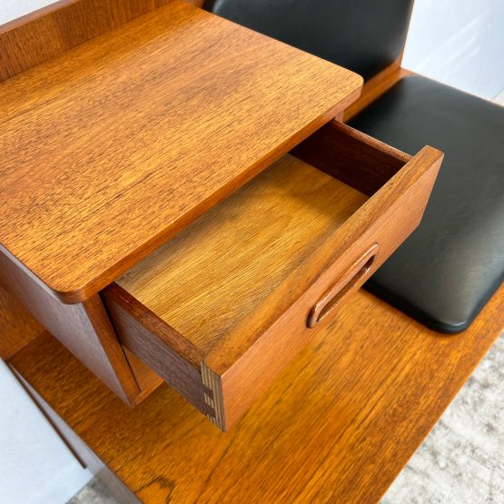 Mid Century Teak Telephone Table / Hall Seat, 1960s