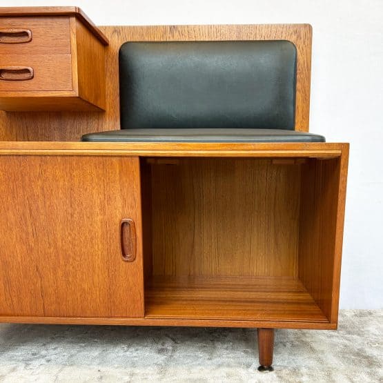 Mid Century Teak Telephone Table / Hall Seat, 1960s