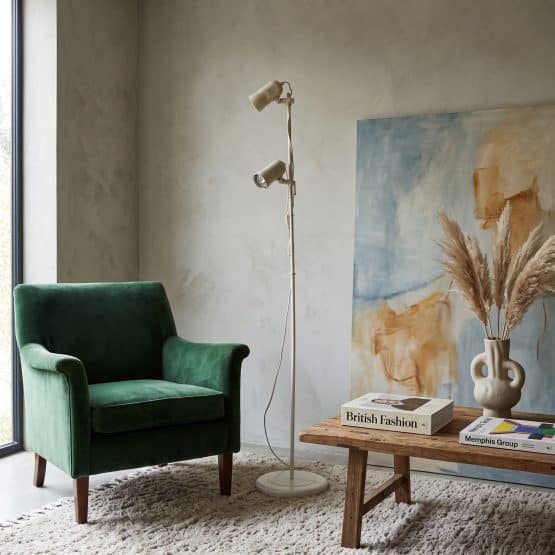 Vintage 1970s Twin Spotlight Floor Lamp