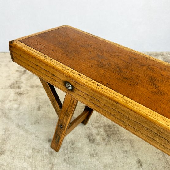 Vintage 1940s Folding School Bench