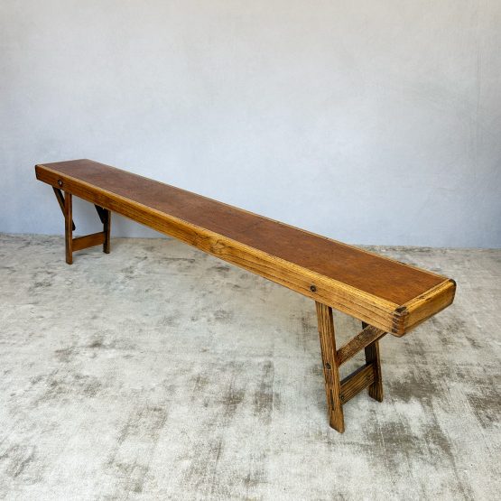 Vintage 1940s Folding School Bench