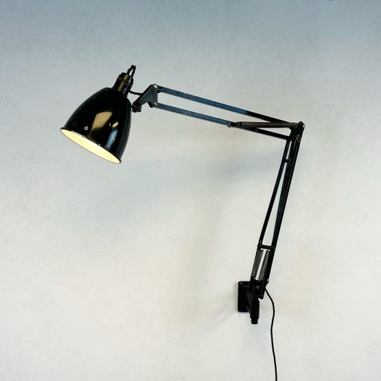 Vintage Herbert Terry 1209 Black Anglepoise Wall Lamp