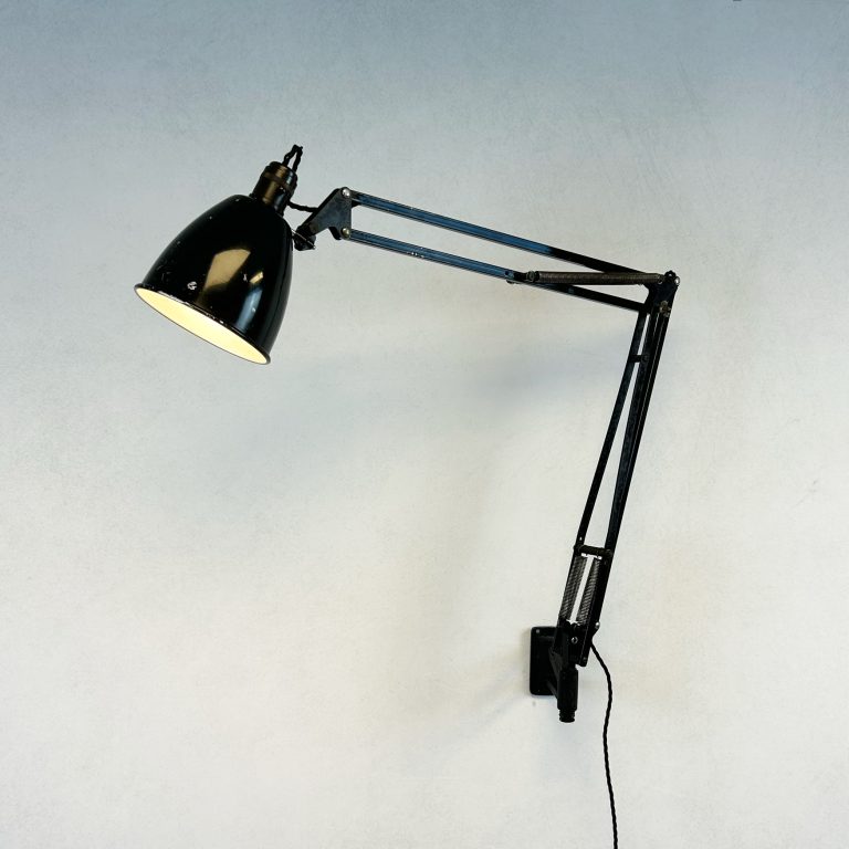 Vintage Herbert Terry 1209 Black Anglepoise Wall Lamp