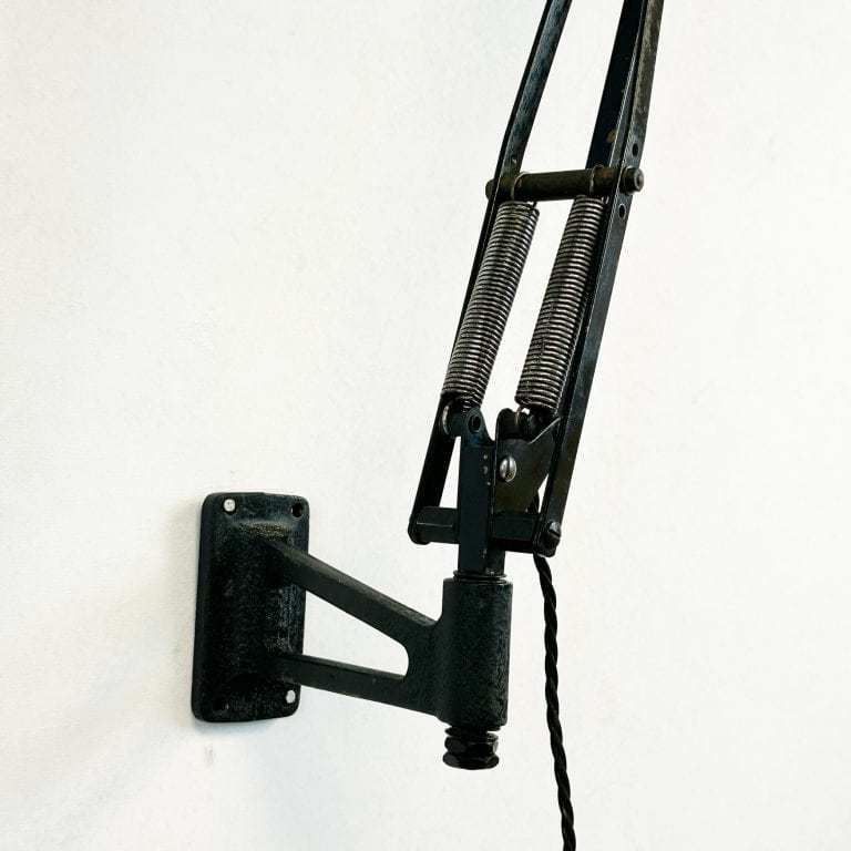 Vintage Herbert Terry 1209 Black Anglepoise Wall Lamp