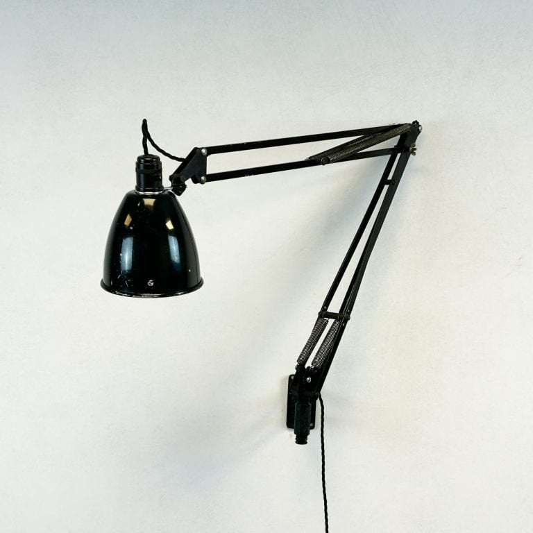 Vintage Herbert Terry 1209 Black Anglepoise Wall Lamp