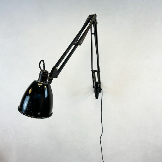 Vintage Herbert Terry 1209 Black Anglepoise Wall Lamp