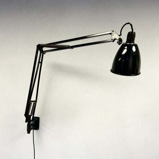 Vintage Herbert Terry 1209 Black Anglepoise Wall Lamp