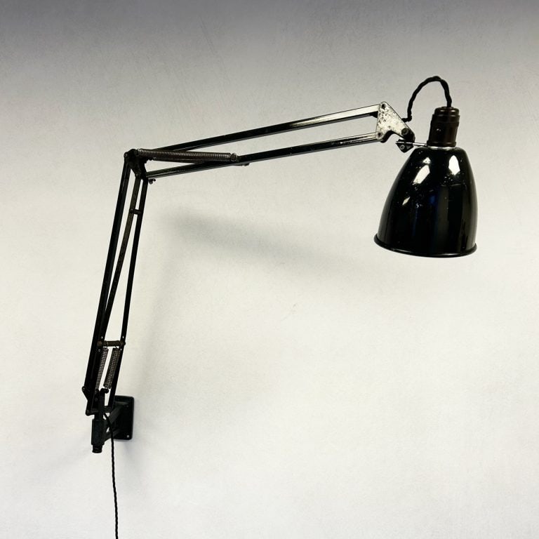 Vintage Herbert Terry 1209 Black Anglepoise Wall Lamp