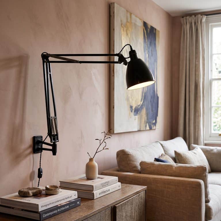 Vintage Herbert Terry 1209 Black Anglepoise Wall Lamp
