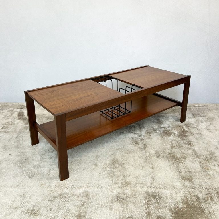 Mid Century Coffee Table with Vinyl Storage by Myer