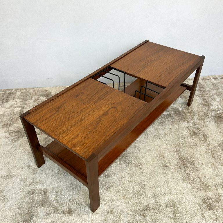 Mid Century Coffee Table with Vinyl Storage by Myer