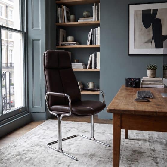 Mid Century Leather Eleganza Armchair by Tim Bates for Pieff