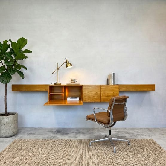 Mid Century Teak Floating Wall Cabinets By Beaver & Tapley