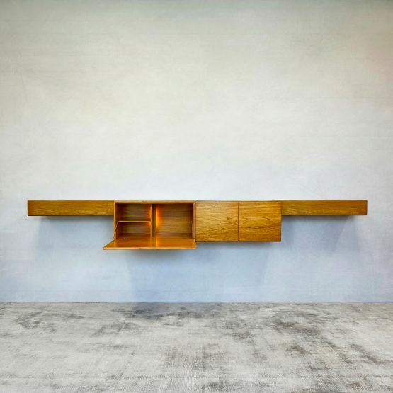 Mid Century Teak Floating Wall Cabinets By Beaver & Tapley