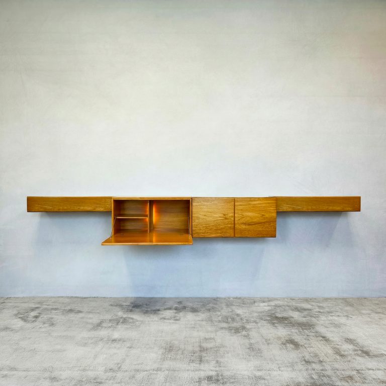 Mid Century Teak Floating Wall Cabinets By Beaver & Tapley