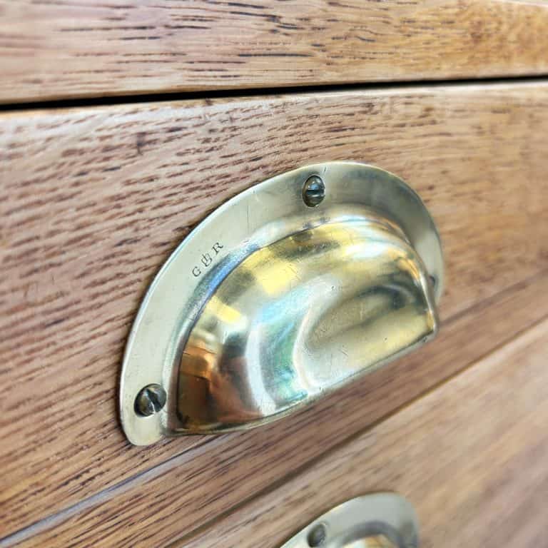 Vintage Edwardian George VI Oak Drop Leaf Desk