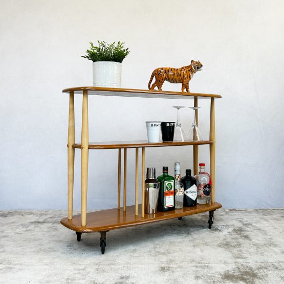 Mid Century Baby Giraffe Trolley Bookcase ‘Model 361’ by Ercol