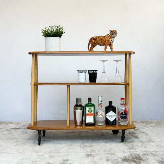 Mid Century Baby Giraffe Trolley Bookcase ‘Model 361’ by Ercol