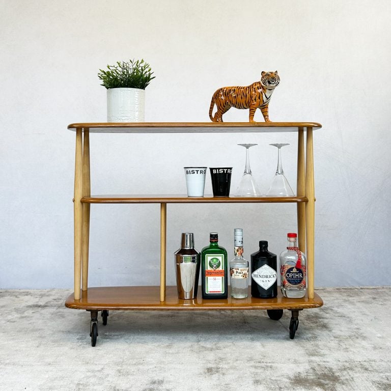 Mid Century Baby Giraffe Trolley Bookcase ‘Model 361’ by Ercol