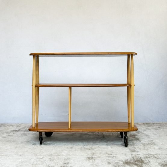 Mid Century Baby Giraffe Trolley Bookcase ‘Model 361’ by Ercol