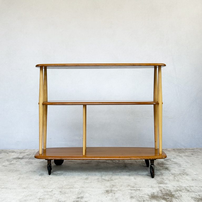 Mid Century Baby Giraffe Trolley Bookcase ‘Model 361’ by Ercol