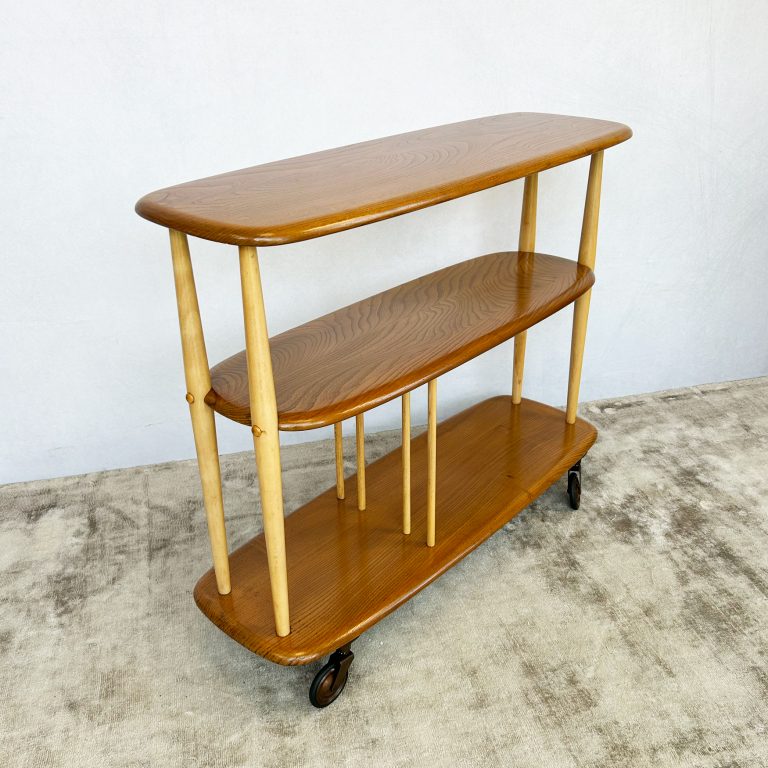 Mid Century Baby Giraffe Trolley Bookcase ‘Model 361’ by Ercol
