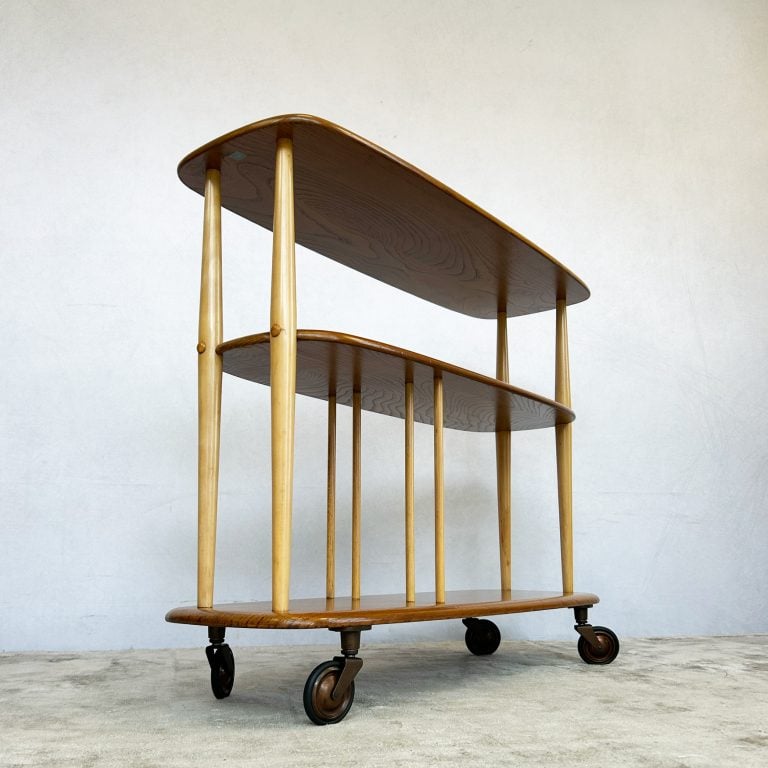 Mid Century Baby Giraffe Trolley Bookcase ‘Model 361’ by Ercol