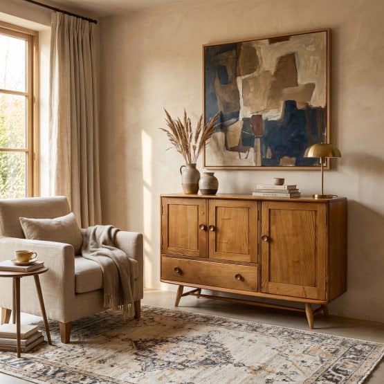 Mid Century Elm ‘Model 467’ Sideboard By Ercol