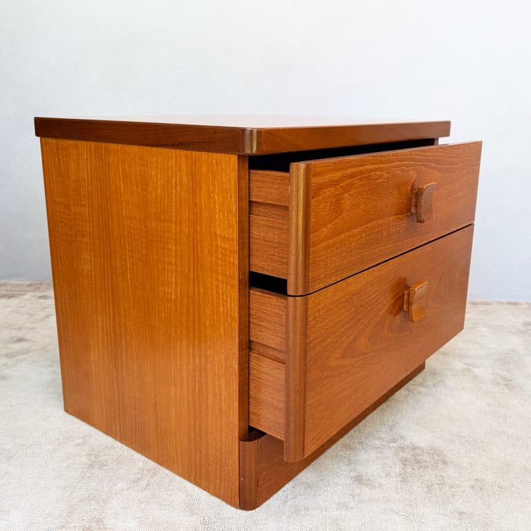 Pair of Mid Century Teak Bedside Cabinets by Stag - Cantata Range c.1970s