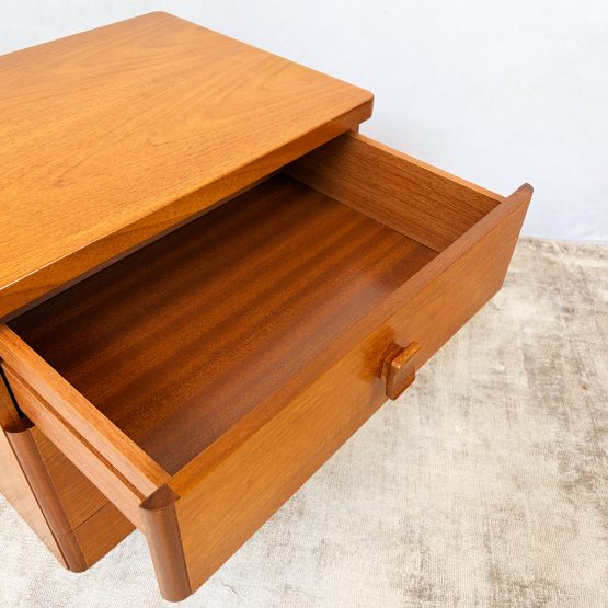 Pair of Mid Century Teak Bedside Cabinets by Stag - Cantata Range c.1970s